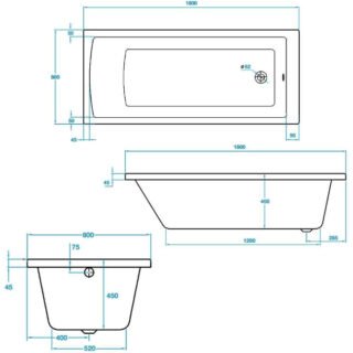 Tissino Lorenzo Premium Single Ended Bath - White - Image 5