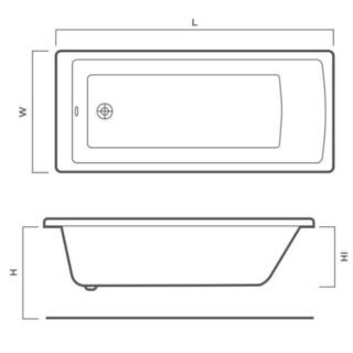 Tissino Lorenzo Premium Single Ended Bath With Grips - White - Image 3