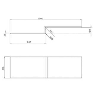 Tissino Lorenzo Premium Bath Front Panel - 1700mm X 700mm - White - Image 2