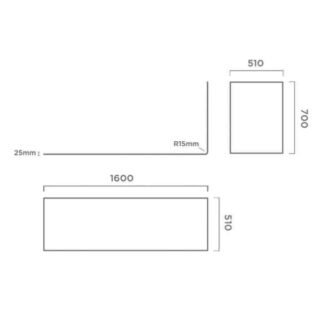 Tissino Lorenzo L-Shaped Bath Panel - White - Image 2