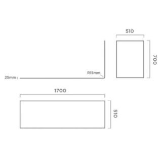 Tissino Lorenzo L-Shaped Bath Panel - White - Image 3