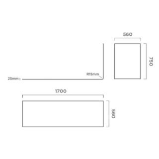 Tissino Lorenzo L-Shaped Bath Panel - White - Image 4