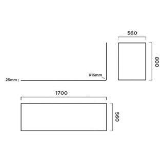 Tissino Lorenzo L-Shaped Bath Panel - White - Image 5