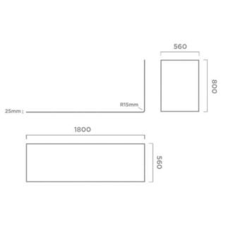 Tissino Lorenzo L-Shaped Bath Panel - White - Image 6