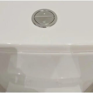 Tissino Nerola Rimless Closed Coupled Toilet With Cistern And Slimline Seat, Right Hand Cut Out, Hinges - White - Image 4