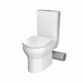 Tissino Nerola Rimless Closed Coupled Toilet With Cistern And Slimline Seat, Right Hand Cut Out, Hinges - White