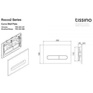 Tissino Rocco2 Curvo Dual Flush Plate - Image 2