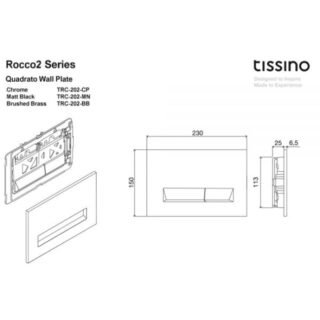 Tissino Rocco2 Quadrato Dual Flush Plate - Image 5