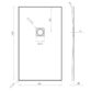 Tissino Giorgio2 Rectangular Shower Tray - Grey Slate - Size Option - Image 7