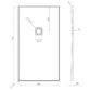 Tissino Giorgio2 Rectangular Shower Tray - Grey Slate - Size Option - Image 11