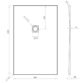 Tissino Giorgio2 Rectangular Shower Tray - Grey Slate - Size Option - Image 20