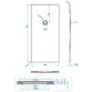Tissino Giorgio2 Rectangular Shower Tray - Grey Slate - Size Option - Image 23