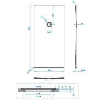 Tissino Giorgio2 Rectangular Shower Tray - Soft Taupe - Image 24