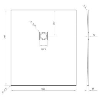 Tissino Giorgio2 Rectangular Shower Tray - Grey Slate - Size Option - Image 27