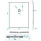 Tissino Giorgio2 Rectangular Shower Tray - Grey Slate - Size Option - Image 29