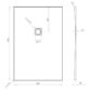 Tissino Giorgio2 Rectangular Shower Tray - Grey Slate - Size Option - Image 30