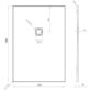 Tissino Giorgio2 Rectangular Shower Tray - Grey Slate - Size Option - Image 41