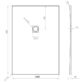 Tissino Giorgio2 Rectangular Shower Tray - Grey Slate - Size Option - Image 44