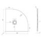 Tissino Giorgio2 Quadrant Shower Tray - Grey Slate - Size Option - Image 2