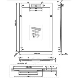 Tissino Giorgio Lux Rectangular Shower Tray - Grey Slate - Size Option - Image 6