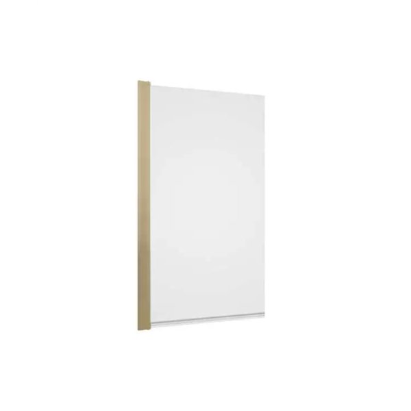 Tissino Messina Single Panel Rectangular Bath Screen – 1500mm High - Brushed Brass