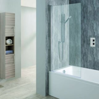 Tissino Messina Single Panel Rectangular Bath Screen - 1500mm High - Image 3