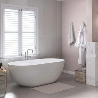 Tissino Matera Double Ended Ledge Freestanding Bath With Pop-Up Waste And Overflow - 1680mm X 780mm - White - Image 3