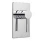 Vado Zoo Manual Concealed Shower Valve Single Handle Rectangular Backplate - Chrome