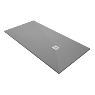 Acquabella Base Slate Square Shower Tray - Cemento - Size Options - Image 4