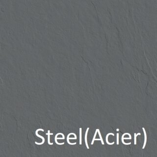 Acquabella Base Slate Square Shower Tray - Steel(Acier) - Size Options - Image 3