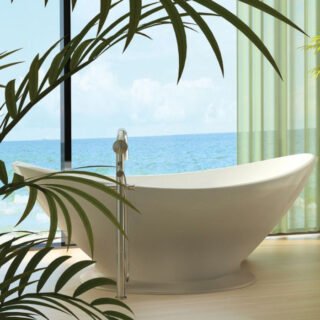 Bc Designs Kurv Freestanding Double Ended Bath - 1890mm x 900mm - Image 2