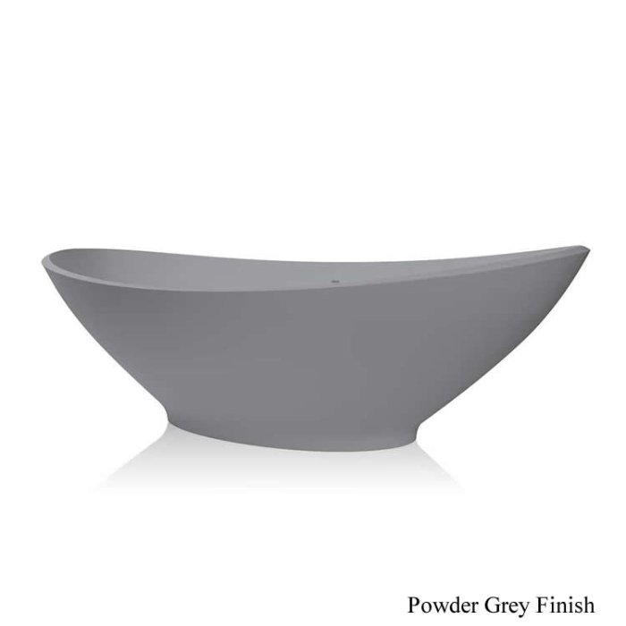 Bc Designs Kurv Freestanding Double Ended Bath – 1890mm x 900mm - Powder Grey