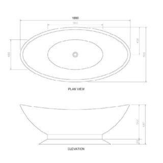 Bc Designs Kurv Plinth for Kurv Bath - White - Image 2