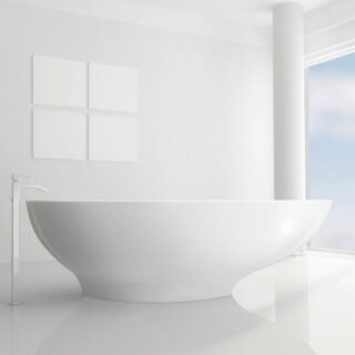 Bc Designs Gio Freestanding Double Ended Bath - 1645mm x 935mm - Image 4