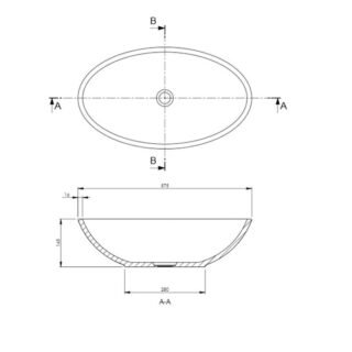 BC Designs Tasse 345mm Sit-On Countertop Basin - Image 4