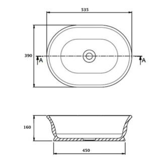 BC Designs Bampton 390mm Sit-On Countertop Basin - Image 5
