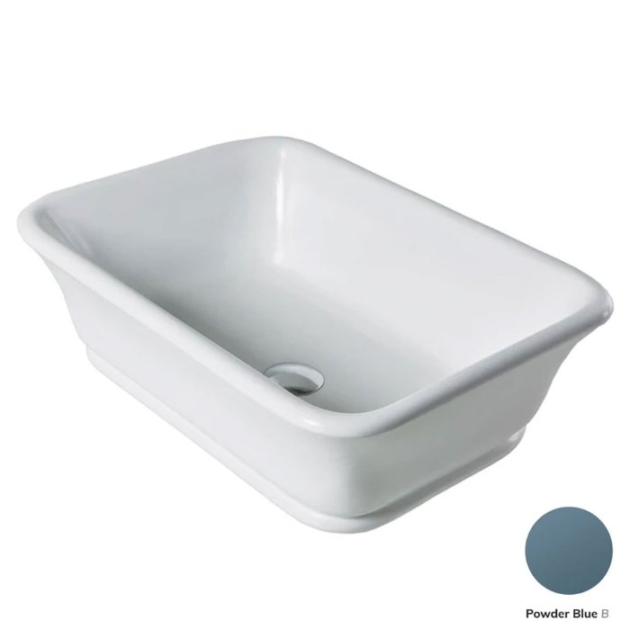 BC Designs Magnus 380mm Sit-On Countertop Basin - Powder Blue