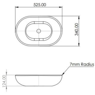 BC Designs Crea 340mm Sit-On Countertop Basin - Image 3