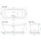 Bc Designs Freestanding Double Ended Boat Bath - 1700mm x 725mm - Image 12