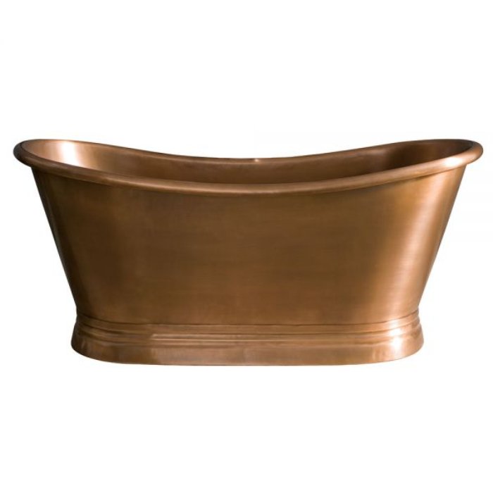 Bc Designs Freestanding Double Ended Boat Bath – 1700mm x 725mm - Antique Copper