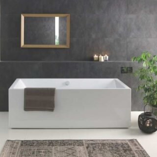 Bc Designs Parama Freestanding Double Ended Boat Slipper Bath - 1800mm x 800mm - Gloss White - Image 2