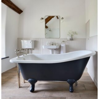 Bc Designs Fordham Freestanding Single Ended Slipper Bath with Feet Set 2 - Gloss White - Image 3