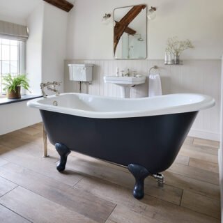 Bc Designs Fordham Freestanding Single Ended Slipper Bath with Feet Set 2 - Gloss White - Image 4