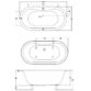 Bc Designs Elmstead Freestanding Double Ended Bath with Feet Set 2 - Gloss White - Image 4