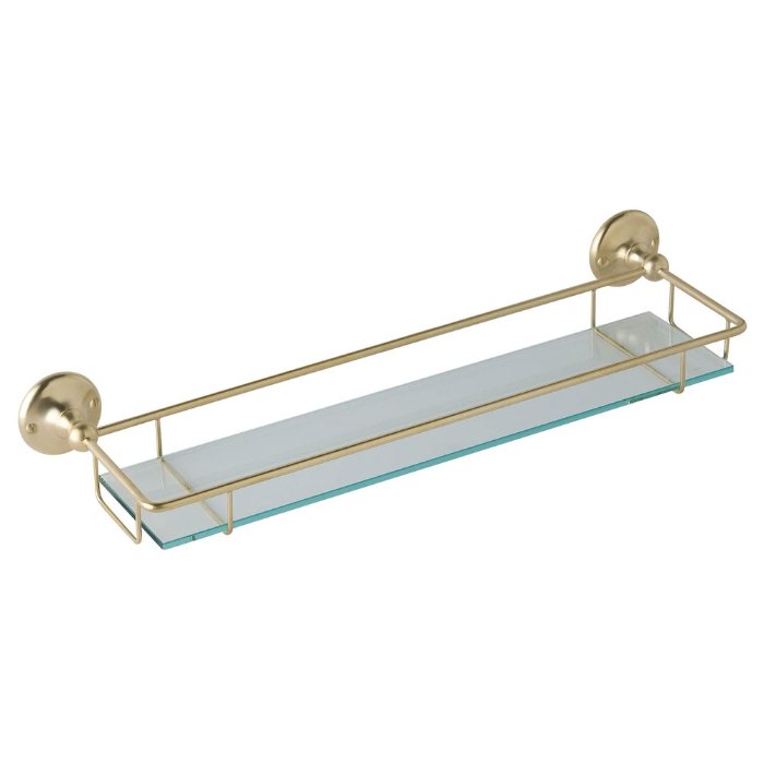 BC Designs Victrion Gallery Shelf - Brushed Gold