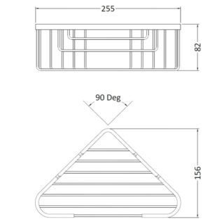 BC Designs Victrion Corner Shower Basket - Image 2