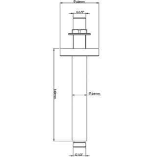 BC Designs Victrion Ceiling Mounted Shower Arm - Image 2