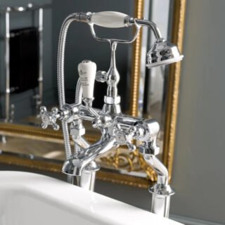 BC Designs Victrion Crosshead Deck Mounted Bath Shower Mixer Tap - Image 2