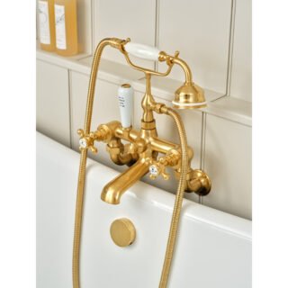 BC Designs Victrion Crosshead Wall Mounted Bath Shower Mixer Tap - Image 3