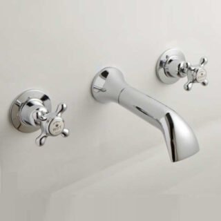 BC Designs Victrion Crosshead Bath Filler Tap with Spout - Image 3